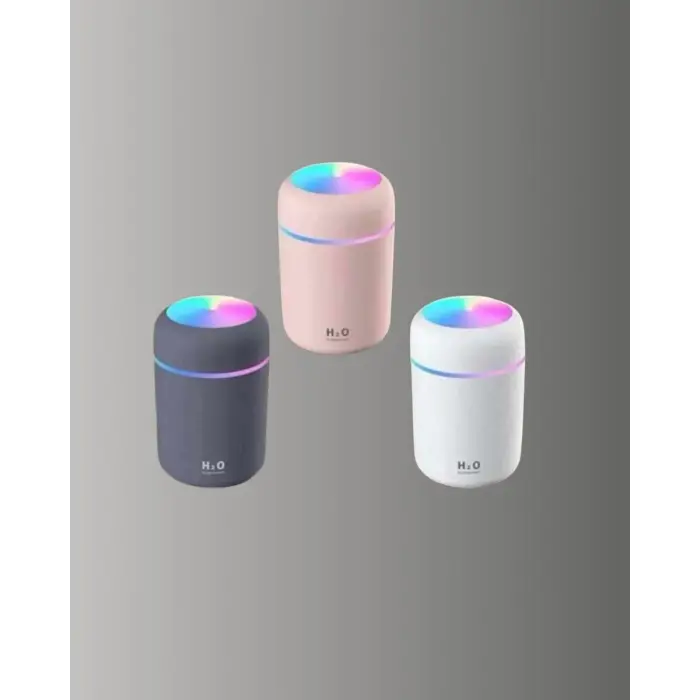 LED Işıklı Sessiz Masaüstü Nemlendirici – 3 Buhar Modu