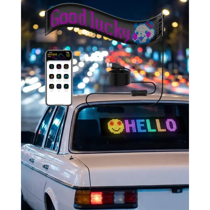 LED Matrix Panel RGB Yazı Yazma Animasyonlu Telefon Kontrollü Akıllı Ekran