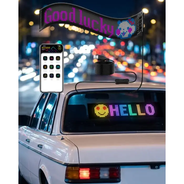 LED Matrix Panel RGB Yazı Yazma Animasyonlu Telefon Kontrollü Akıllı Ekran