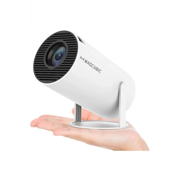 LED projeksiyon cihazı 4K çözünürlük 100000:1 kontrast Bluetooth Android 11 WiFi beyaz