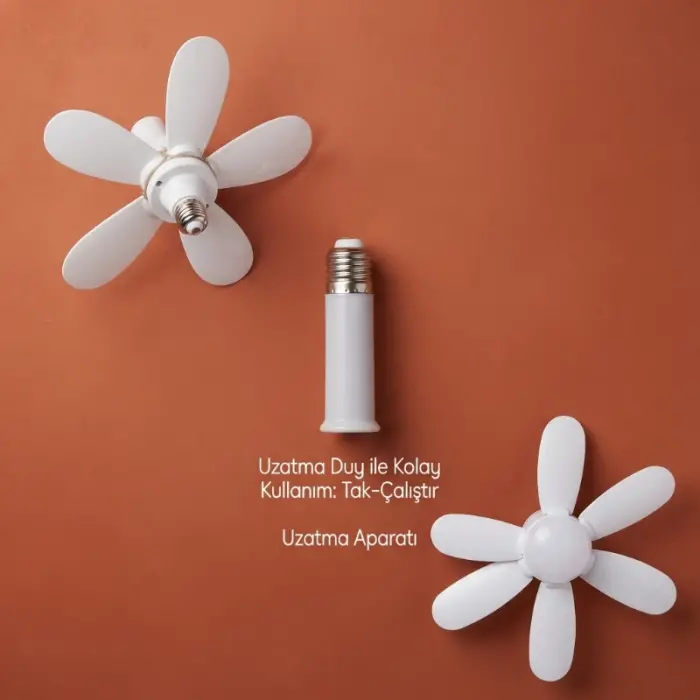 LED Tavan Vantilatörü - Avize - 52 cm - Zaman Ayarlı - Uzatma Duy Aparatlı