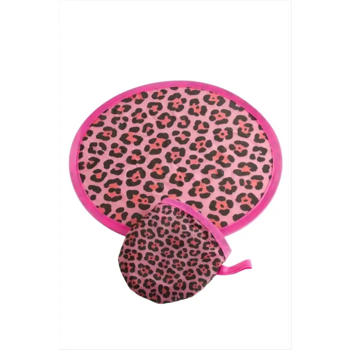 Leopar Desenli Kore Yelpaze 20 cm