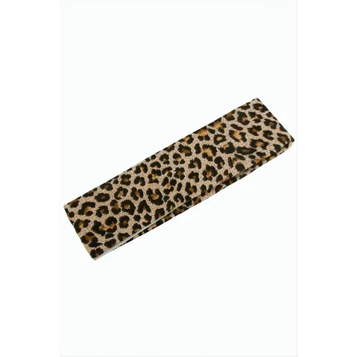 Leopar Desenli Saç Bandı 6 cm