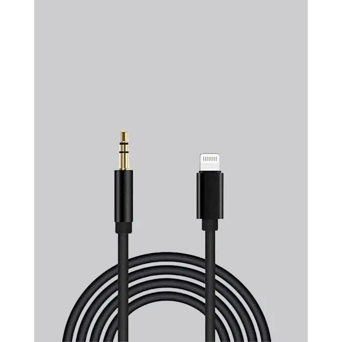 Lightning to 3.5mm Aux Ses Dönüştürücü Kablo 1 Metre Stereo Uyumlu