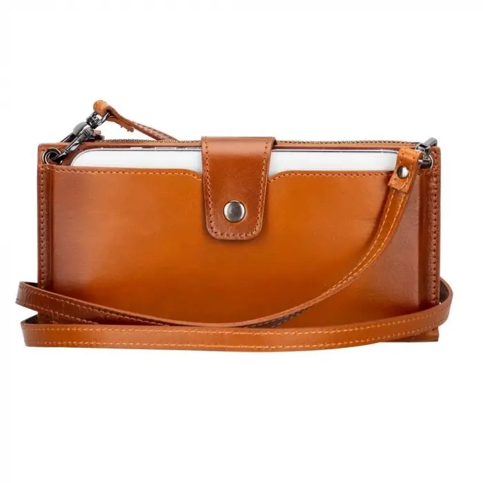 Lozan Strap 6.5 inch Uyumlu Deri Kartlıklı Kılıf RST2EF Taba