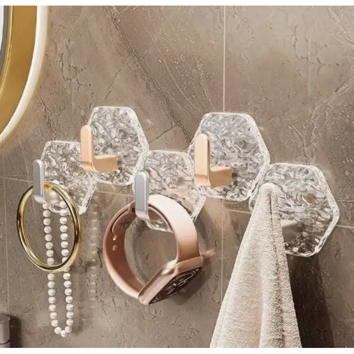 Lüks 5’li Duvar Askısı Banyo Mutfak İçin Havlu  Askılık