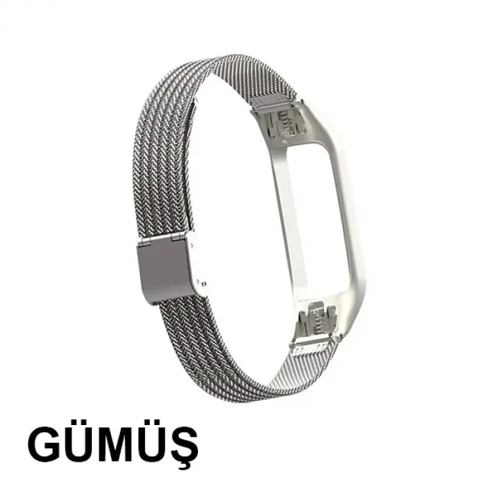 Lüx Xiaomi Mi Band 3 Akıllı Saat Çelik Toka Kayış Kordon-(5775)