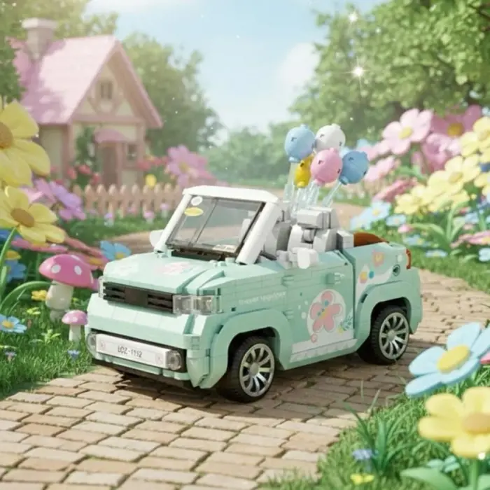 LZ-1132  BALON ARABASI YEŞİL 779 PARÇA BLOCK OYUNCAK