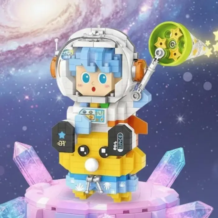 LZ-8827  ASTRONOT MAVİ 390 PARÇA BLOCK OYUNCAK