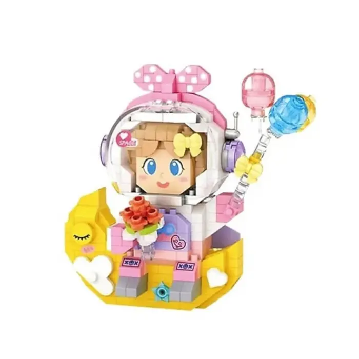 LZ-8828  KIZ ASTRONOT 410 PARÇA BLOCK OYUNCAK