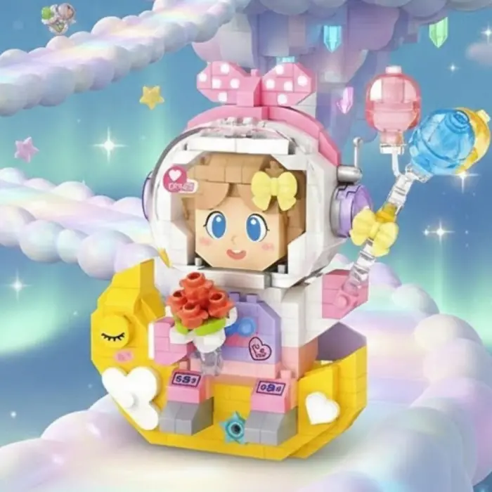 LZ-8828  KIZ ASTRONOT 410 PARÇA BLOCK OYUNCAK