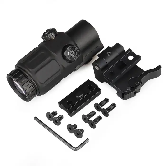 Magnifier 5x Yakınlaştırmalı Dürbün  22mm Ray Uyumlu, Katlanır Yaylı Ayaklı