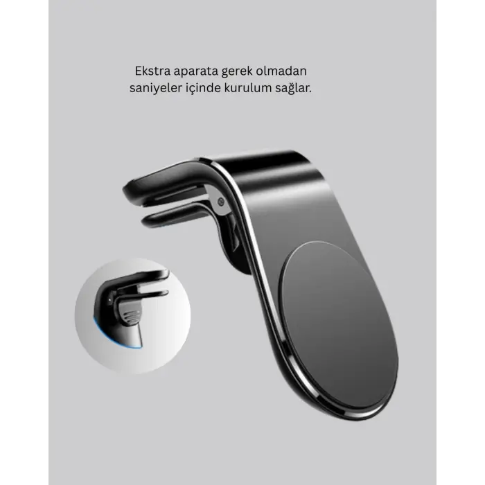Manyetik Araç Telefon Tutucu – 360° Döner Kalorifer Petekli
