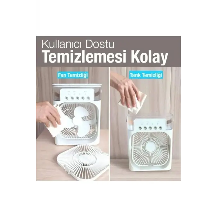 Masaüstü çok renkli 600ml 5 spreyli ışıklı vantilatör 2 yıl garantili - Elektronik