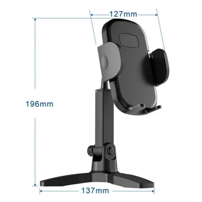 Masaüstü Telefon Standı 360 Derece Dönebilen Başlıklı Ayaklı Telefon Tripodu Bx40