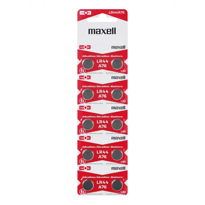 Maxell Lr44 Ag13 Sr44 A76 1.5v Alkalin Saat Pili 10 Adet