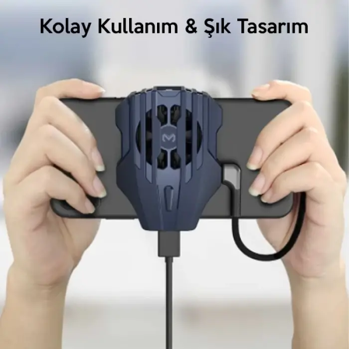 MEMO DL02  Telefonu Soğutma Fanı Radyatör (İPhone Kablo İle)-(5775)