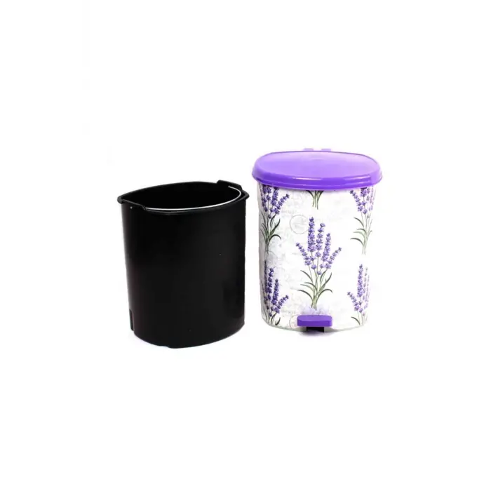Metal 25 L beyaz mutfak tipi pedallı çöp kovası 3 adet set - 25 L Hacim - Ev & Mobilya