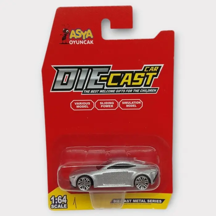 Metal Mini Arabalar  8 cm - Gri - 1 - 1 ADET