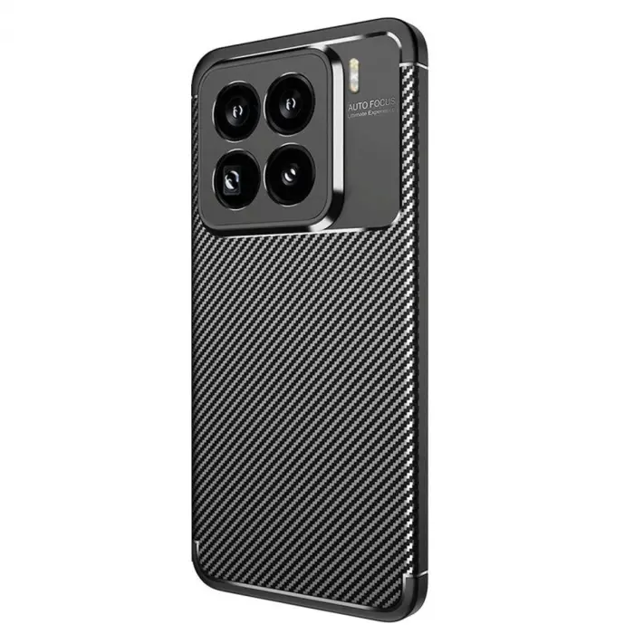 Mi 15 Pro Kılıf Auto Fus Karbon Kapak - Siyah