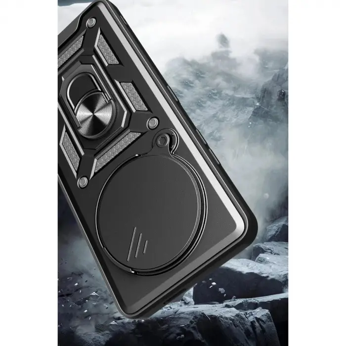 Mi 15 Ultra Kılıf Pars Lens Yüzüklü  - Kırmızı