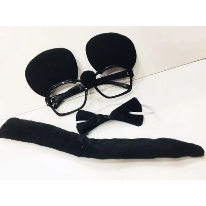 Mickey Mouse Gözlüğü Papyonu Kuyruğu Seti Bx40