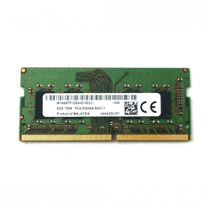MICRON MTA8ATF1G64HZ-3G2J1, 8Gb, 3200Mhz, DDR4, Sodimm Notebook RAM, 1,2V, CL22