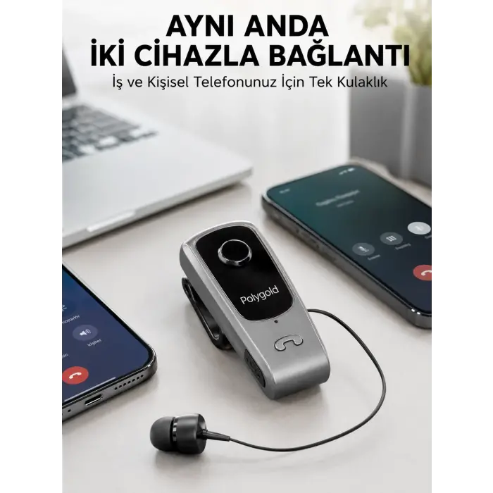 Mikrofonlu ve Ses Kontrollü Kablosuz Kulak İçi Kulaklık