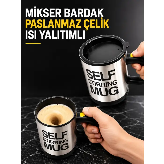 MİKSER BARDAK PASLANMAZ ÇELİK ISI YALITIMLI