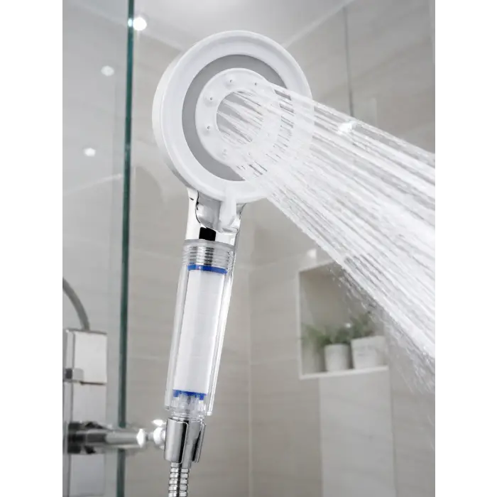 Mineral Taşlı Filtreli Duş Başlığı Güçlü Su Basınçlı Banyo Başlığı