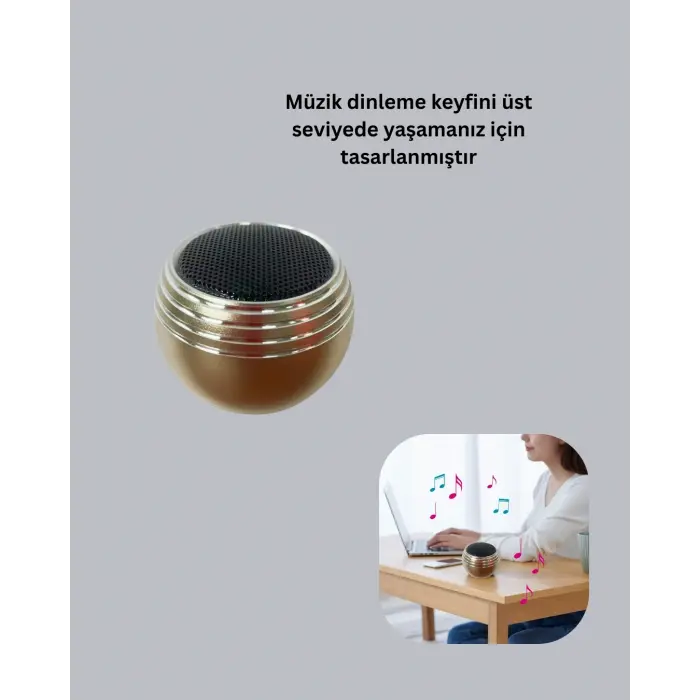 Mini Bluetooth Hoparlör TWS Özellikli Taşınabilir Güçlü Ses
