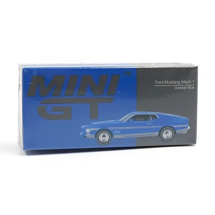 Mini GT 1/64 Ford Mustang Mach 1 Grabber Blue