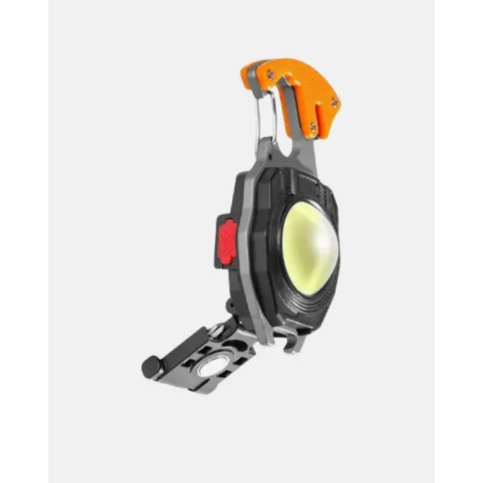 Mini LED Anahtarlık Fener – Şişe Açacağı Tornavida Düdük ve USB Şarj Özellikli