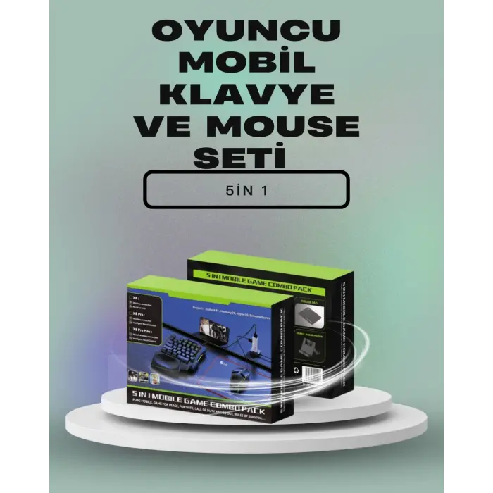 Mobil Oyunlar için Klavye Mouse ve Dönüştürücü Seti