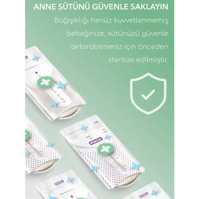 Mochi Anne Sütü Saklama Poşeti 120 Adet