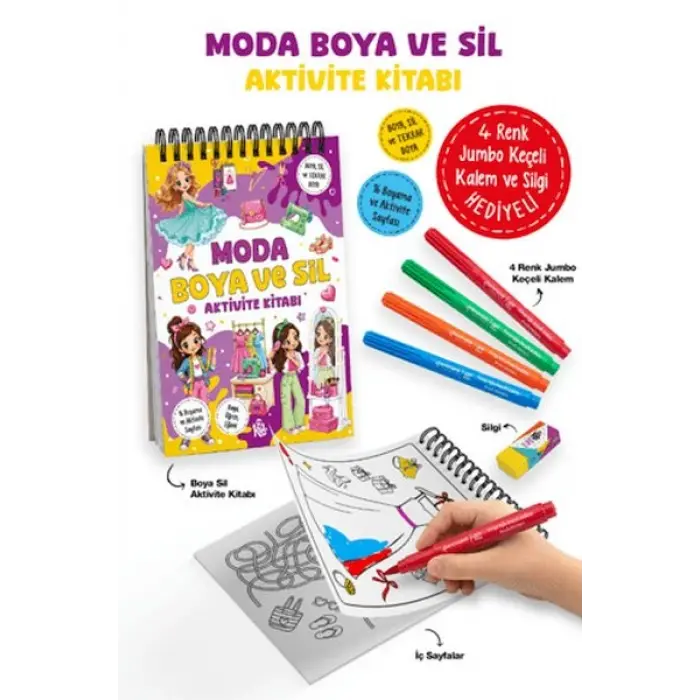 Moda - Boya ve Sil Aktivite Kitabı
