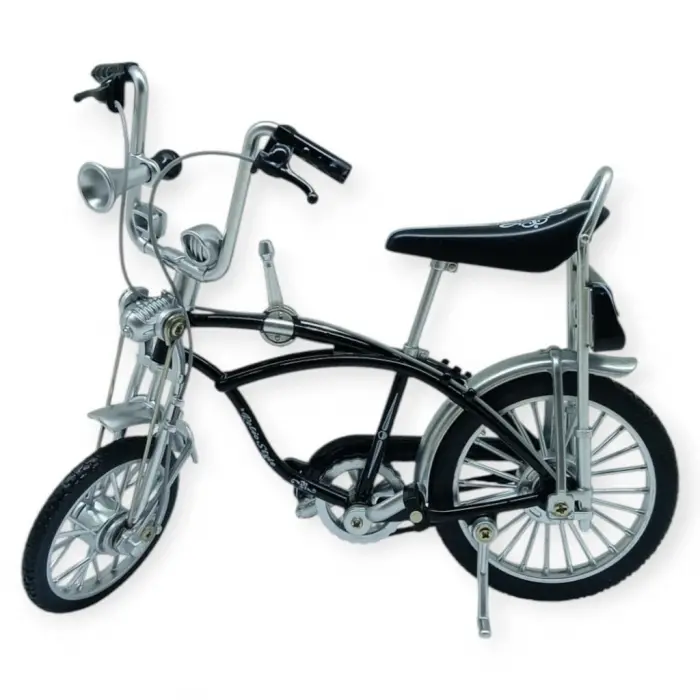 Model Araçlar -1:8 Metal Retro Pinokyo Bisiklet - Die -Cast 17 cm - Siyah - 1 ADET