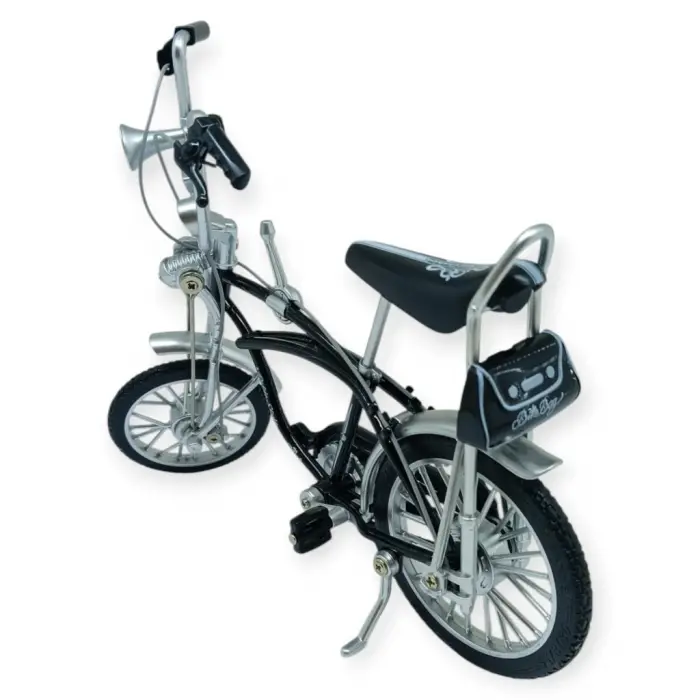 Model Araçlar -1:8 Metal Retro Pinokyo Bisiklet - Die -Cast 17 cm - Siyah - 1 ADET