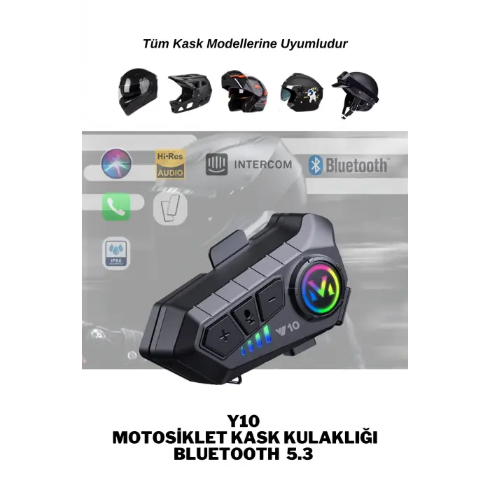 Motosiklet kask kulaklık Bluetooth 5.3 destekli intercom 2 yıl garantili Süresi Kategorisi