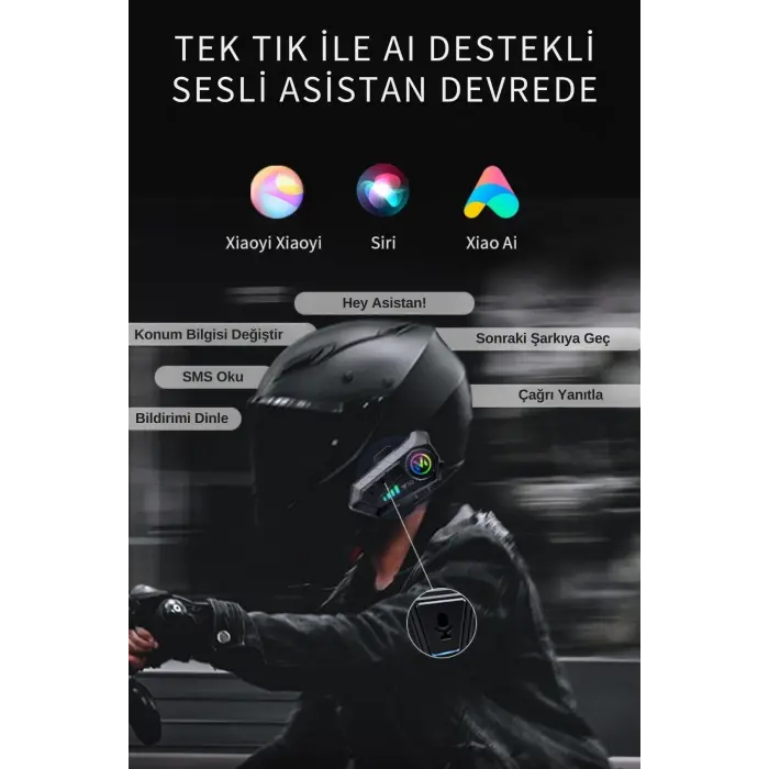 Motosiklet kask kulaklık Bluetooth 5.3 destekli intercom 2 yıl garantili Süresi Kategorisi