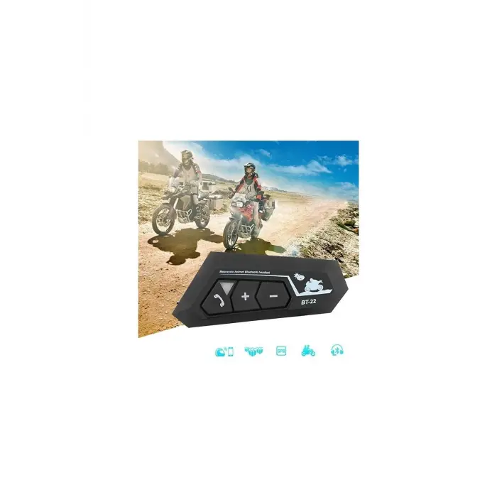 Motosiklet Kaskı için Şarj Edilebilir Bluetooth Intercom Kulaklığı ve Mikrofon Seti
