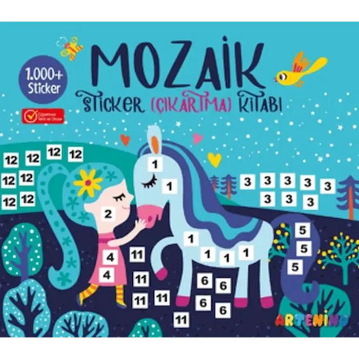 Mozaik  Çıkartma Kitabı - Turkuaz