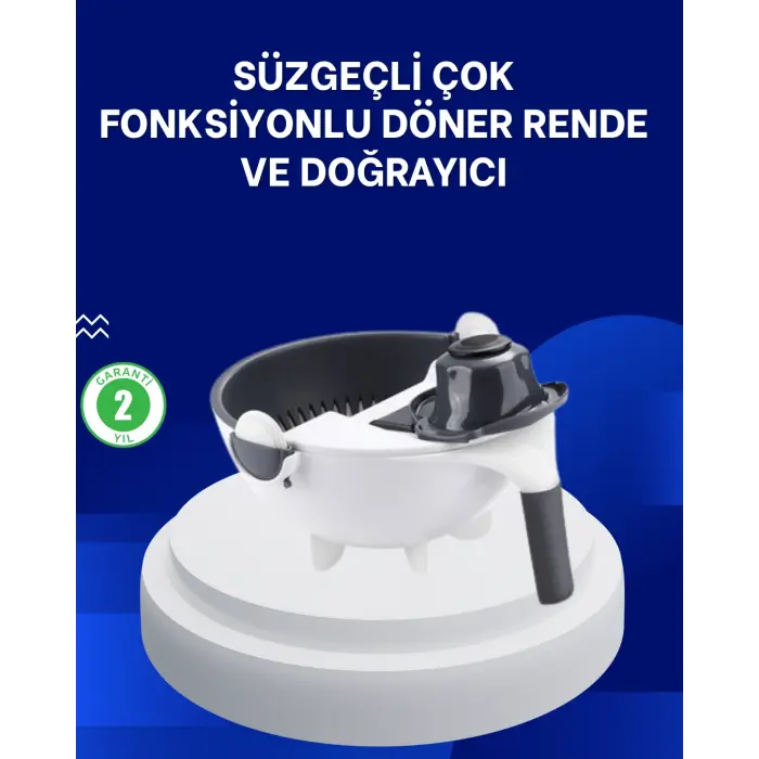 Mutfak İçin Pratik 5 Bıçaklı Rende ve Süzgeç Seti