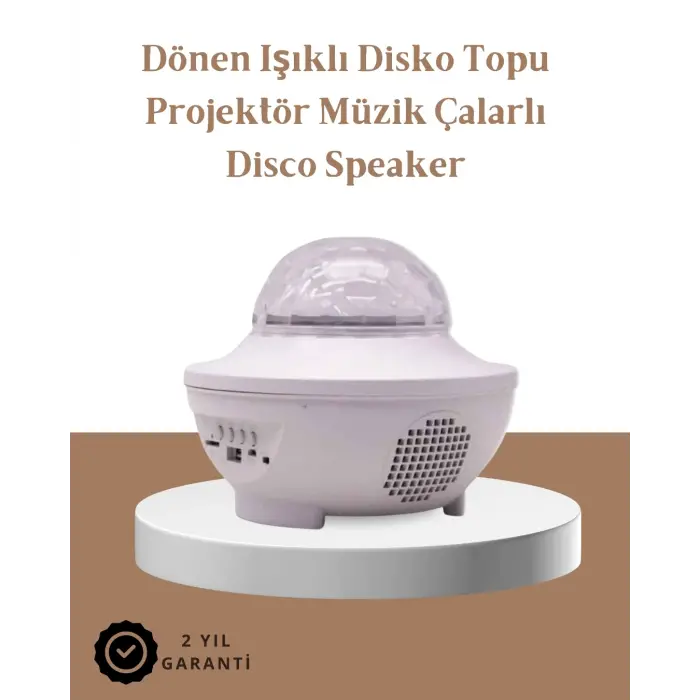 Müzik Ritimli Işık Değişimi & Dönen Dalga Efekti – Galaxy Projektör