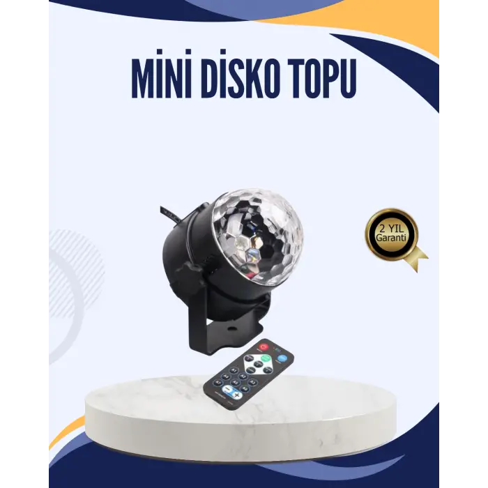 Müzik Sensörlü Renkli LED Parti Işığı