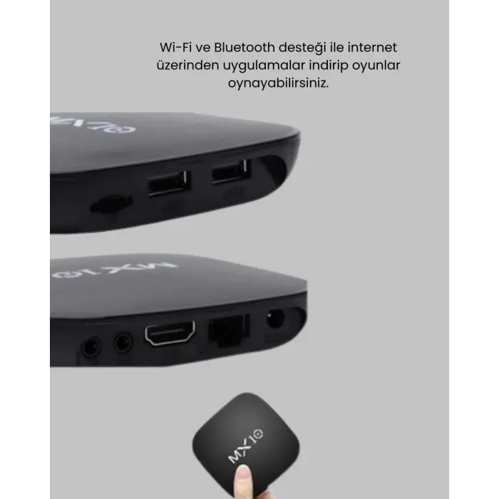 MX Box S 4K Android TV Box – Google Asistan, Dolby Ses, 8 GB Hafıza, Chromecast Desteği