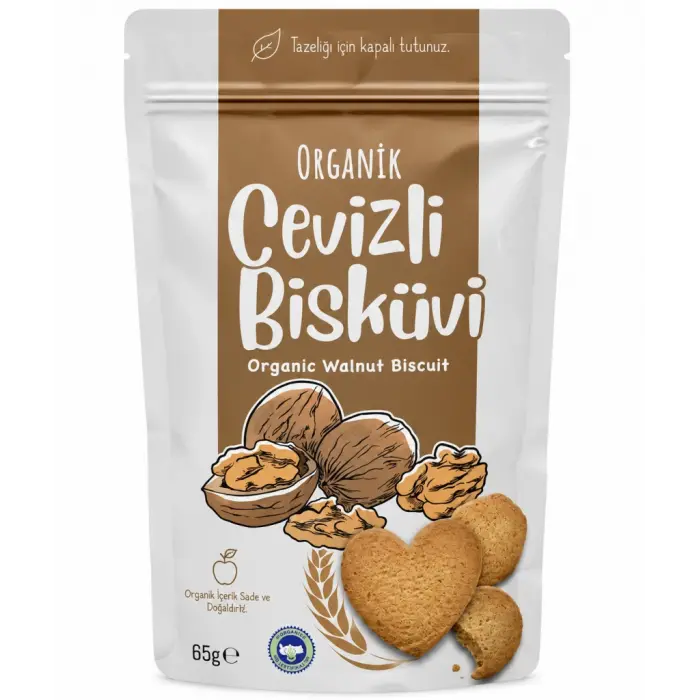 Natural Organik Cevizli Bisküvi 80gr