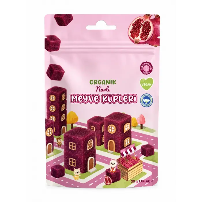 Natural Organik Narlı Meyve Küpleri 30gr
