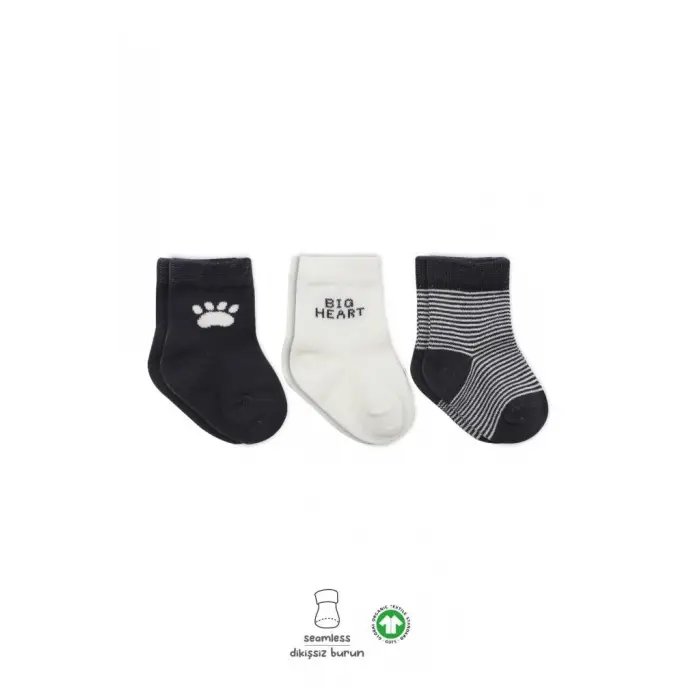 NessiWorld 3Lü Penye Soket Çorap BS10110 Antrasit