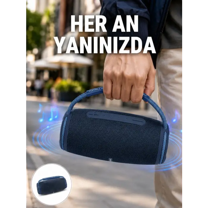 Net Stereo Ses Sunan IPX5 Su Geçirmez Bluetooth Hoparlör Yeni Nesil